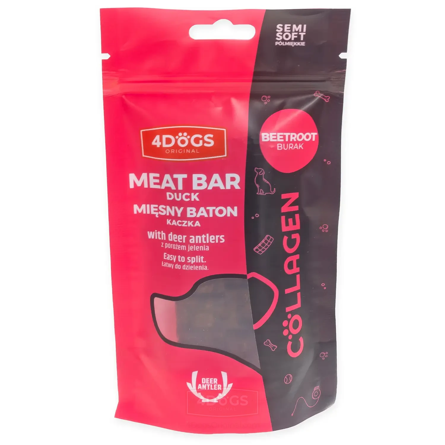 4DOGS COLLAGEN LINE BATONY Z KACZKI I BURAKA SEMI SOFT 2SZT