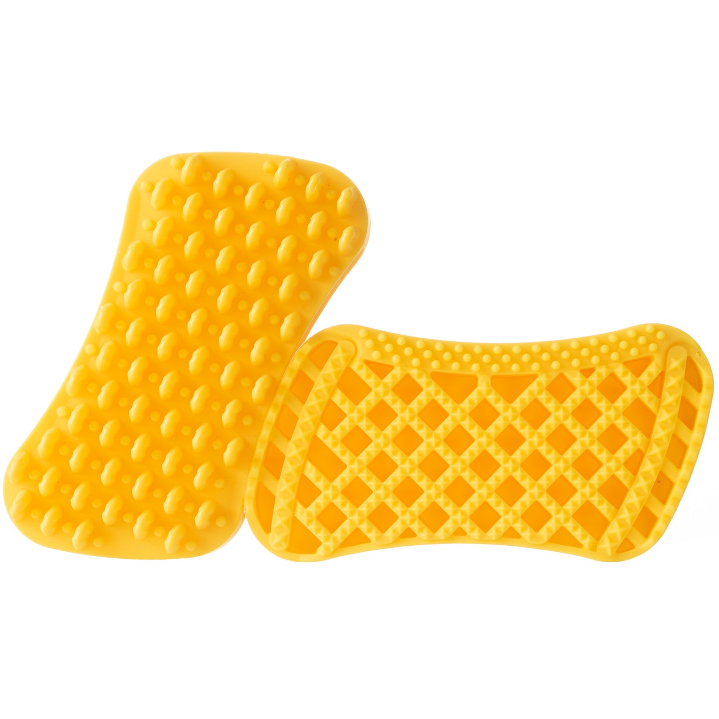 PET+ME MEDIUM SILICONE BRUSH YELLOW - DWUSTRONNA SZCZOTKA SILIKONOWA DLA PSA