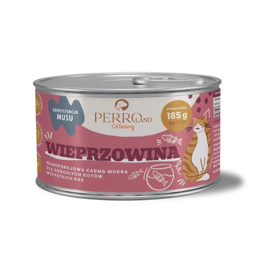 PERRO CATERING KARMA DLA KOTÓW WIEPRZOWINA 185G