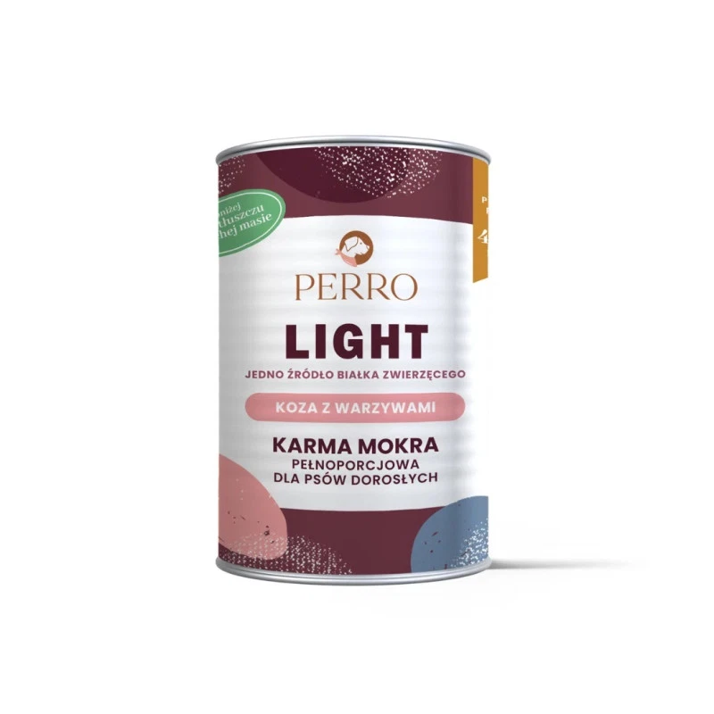 PERRO LIGHT MOKRA KARMA DLA PSA KOZA Z WARZYWAMI 400G