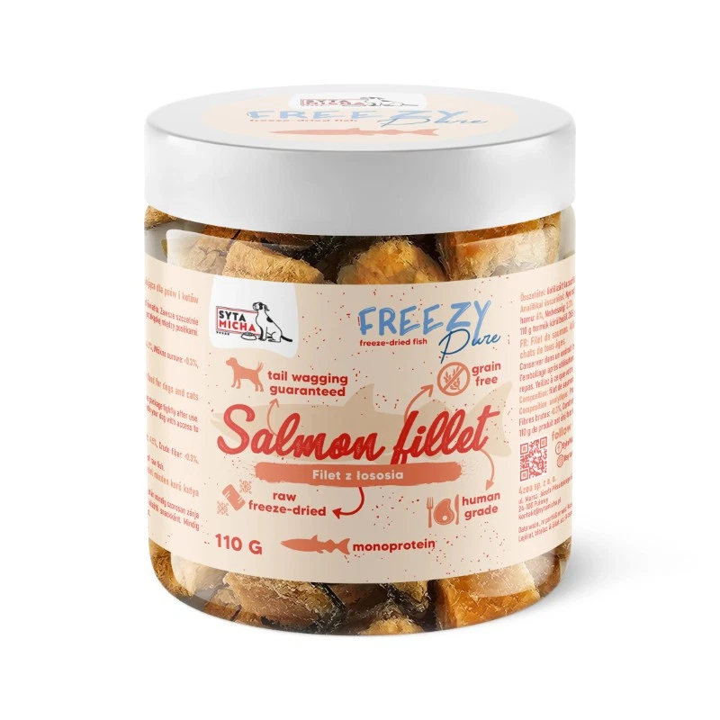 SYTA MICHA FREEZY PURE PRZYSMAKI DLA PSA LIO FILET Z ŁOSOSIA 110G