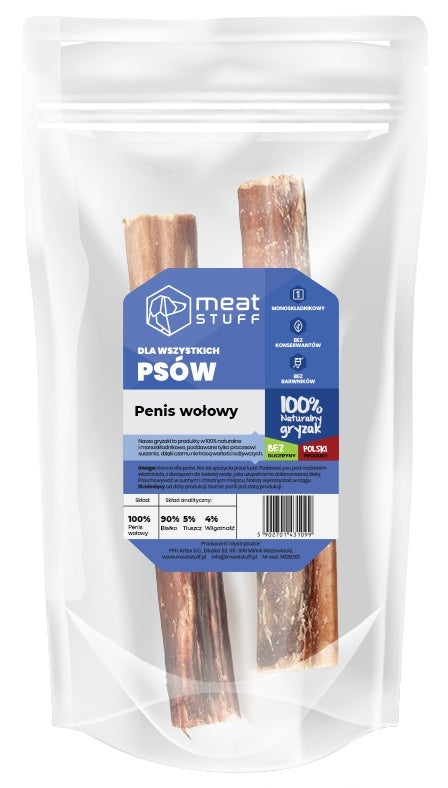 MEATSTUFF GRYZAK DLA PSA PENIS WOŁOWY 15CM 2SZT