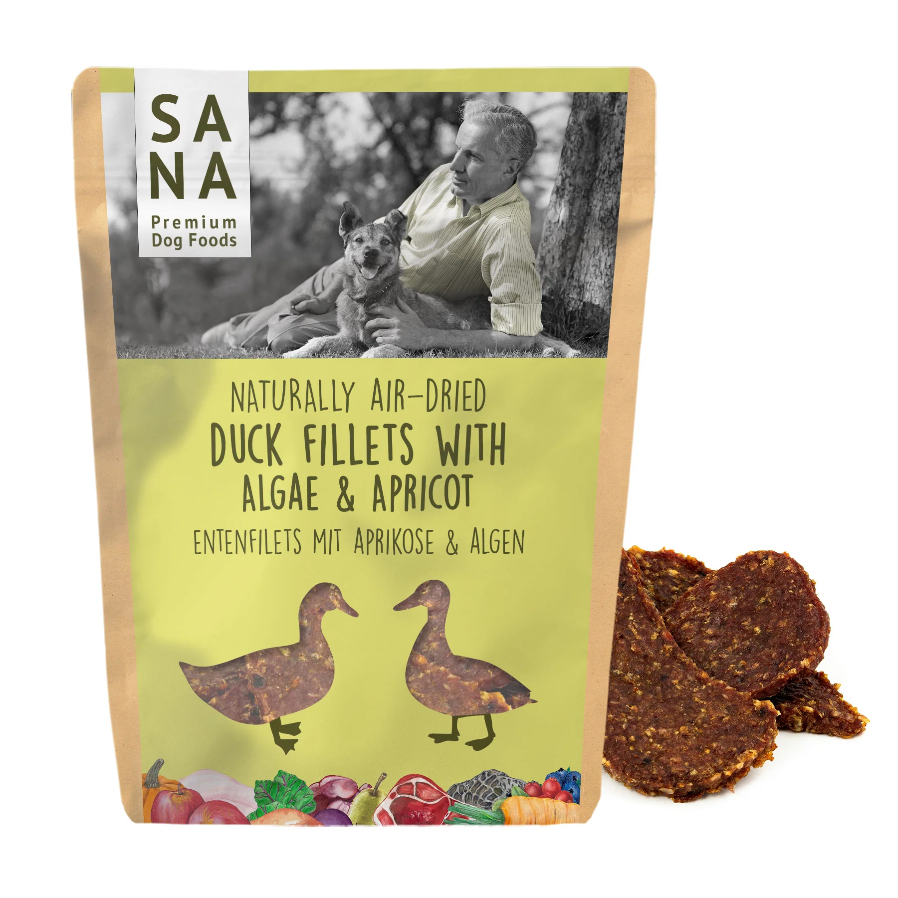 SANADOG PRZYSMAK DLA PSA FILETY Z KACZKI Z WODOROSTAMI I MORELĄ 100G