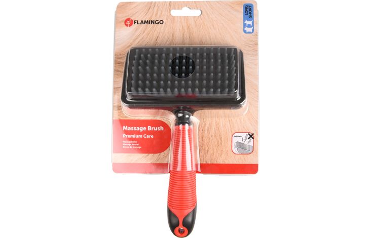 FLAMINGO MASSAGE BRUSH + HANDLE PREMIUM LARGE