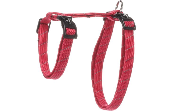 FLAMINGO CAT HARNESS WITH LEASH LARGE CATS ELZA CORAL RED 22-32CM 35-56CM 120CM 12MM