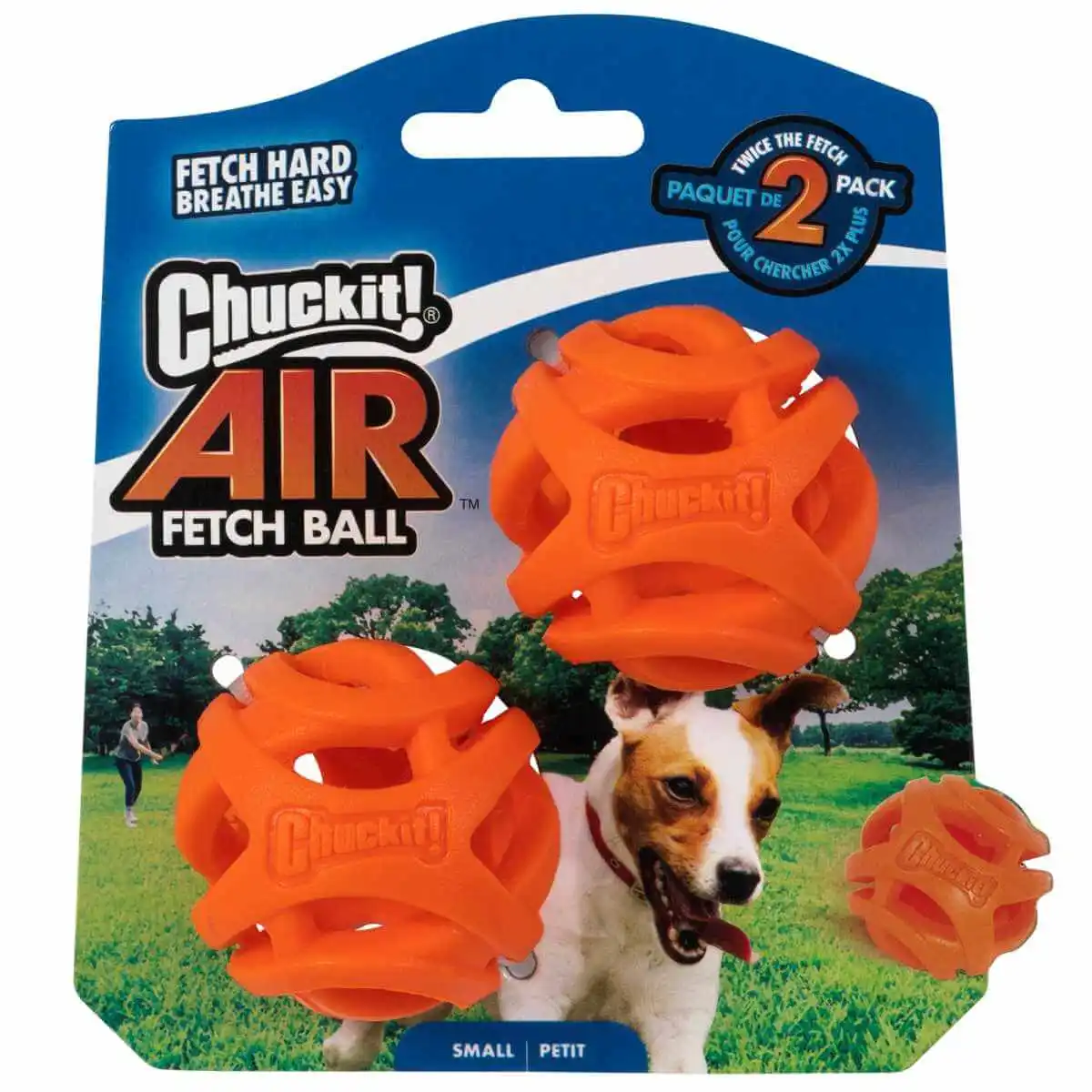 CHUCKIT AIR FETCH BALLS SMALL 2 PK – ZESTAW 2 MAŁYCH PIŁEK DO APORTOWANIA