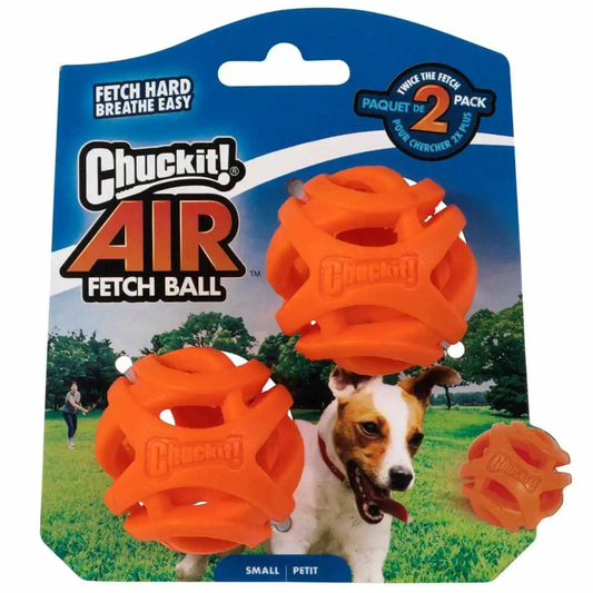 CHUCKIT AIR FETCH BALLS SMALL 2 PK – ZESTAW 2 MAŁYCH PIŁEK DO APORTOWANIA