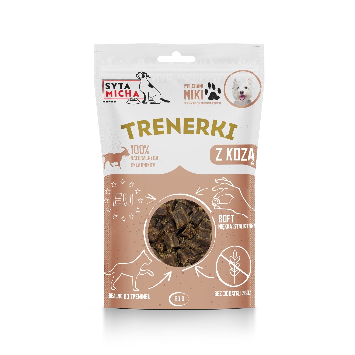 SYTA MICHA PRZYSMAKI DLA PSA TRENERKI Z KOZY 80G