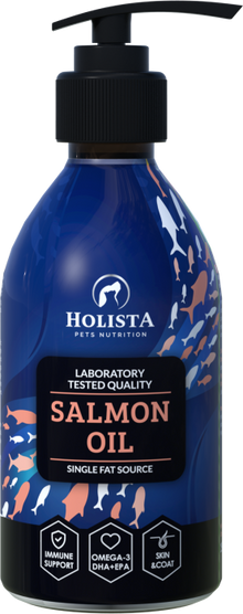 HOLISTA SALMON OIL 250ML - NATURALNY OLEJ Z ŁOSOSIA ATLANTYCKIEGO
