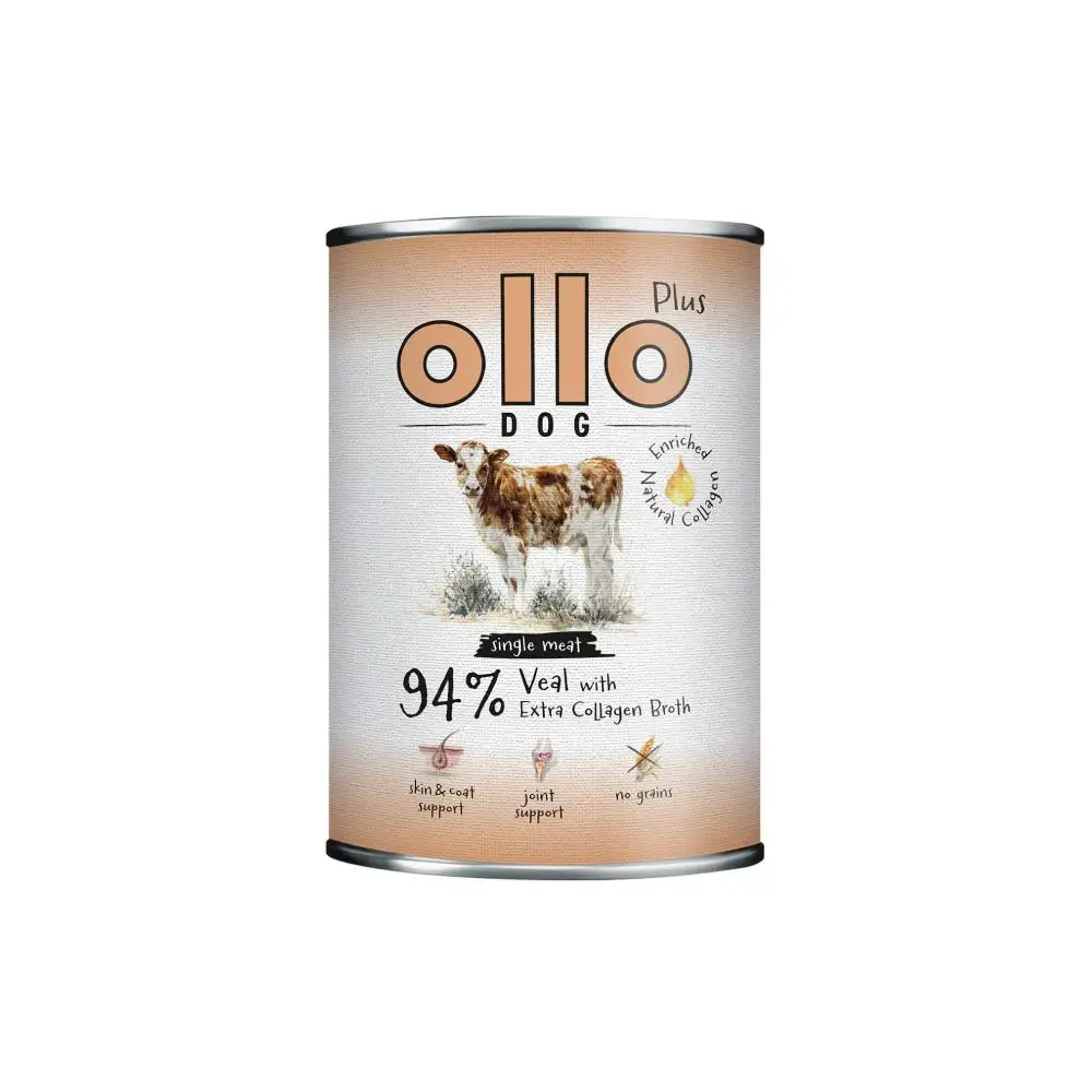 OLLO PLUS KOLAGEN MOKRA KARMA PIES CIELĘCINA 400G