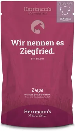 HERRMANNS MANUFAKTUR SELECTION MOKRA KARM PIES ZIEGE KOZINA Z BURAKIEM 150G