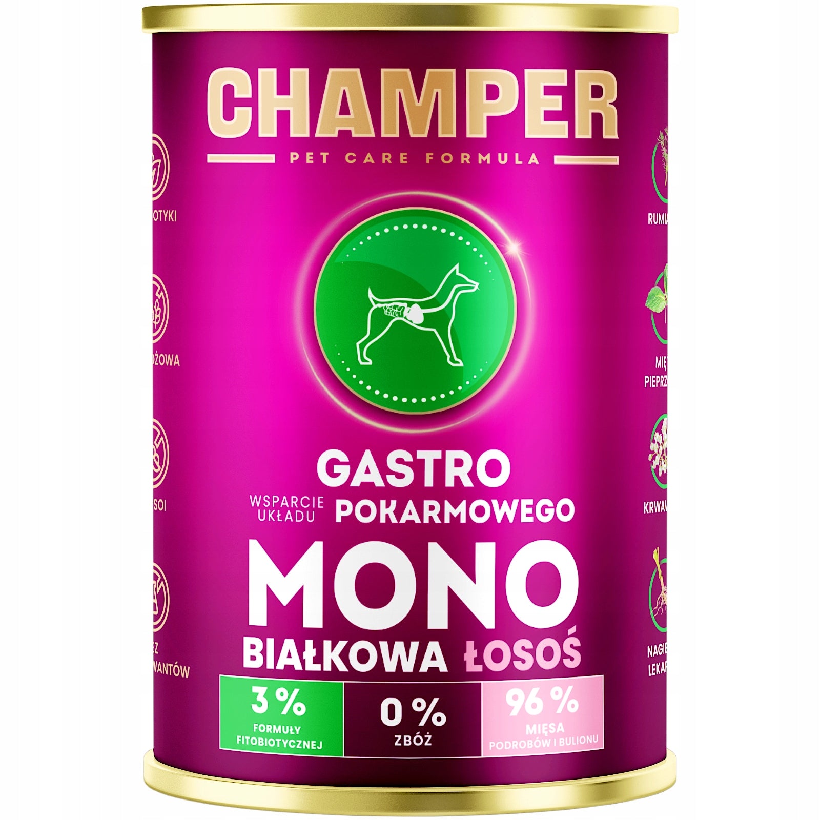 CHAMPER MOKRA KARMA DLA PSA GASTRO MONOBIAŁKOWA ŁOSOŚ 400G