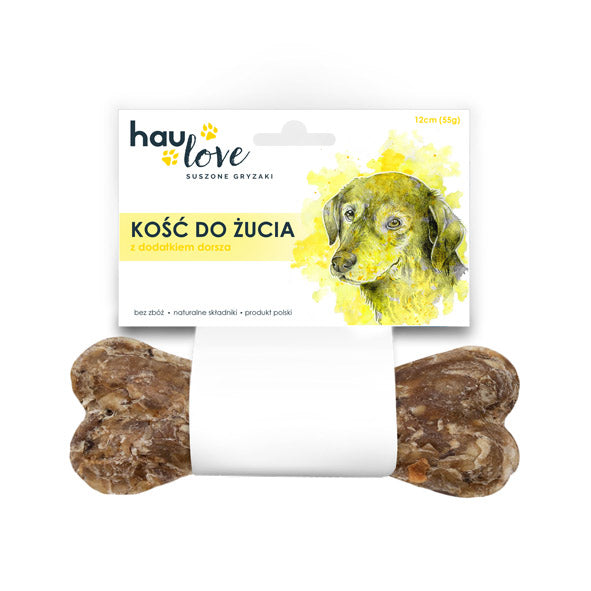 HAULOVE PRZYSMAK DLA PSA KOŚĆ DO ŻUCIA Z DODATKIEM DORSZA 12CM