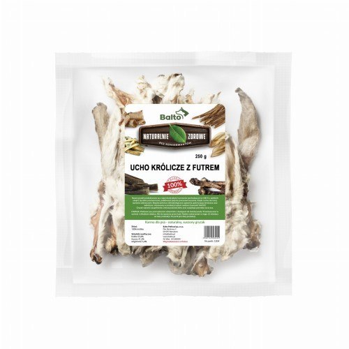 BALTO GRYZAK DLA PSA UCHO KRÓLICZE Z FUTREM 10SZT