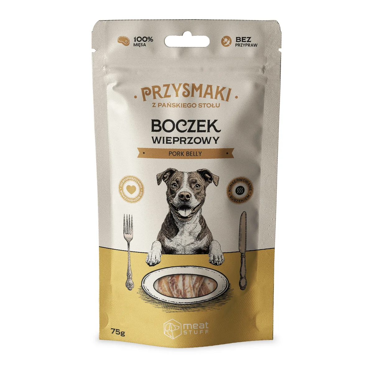 MEATSTUFF PRZYSMAKI Z PAŃSKIEGO STOŁU - BOCZEK WIEPRZOWY 75 G