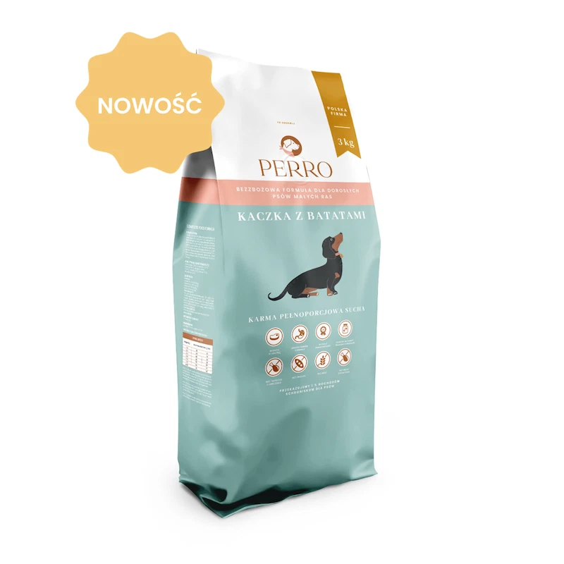 PERRO SUCHA KARMA DLA PSA KACZKA Z BATATAMI XS/S 3KG