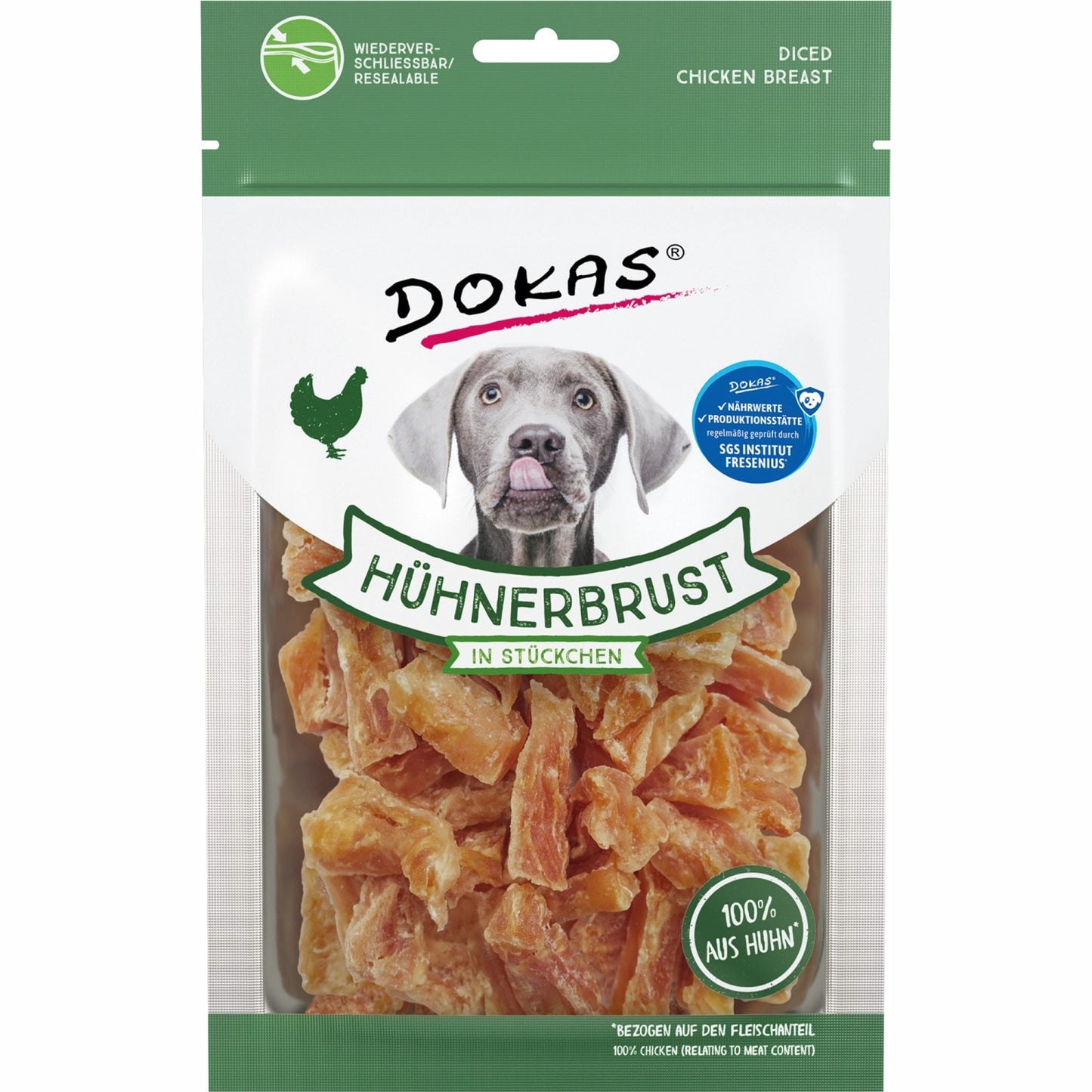 DOKAS HUHNERBRUST IN STUCKEN 70G