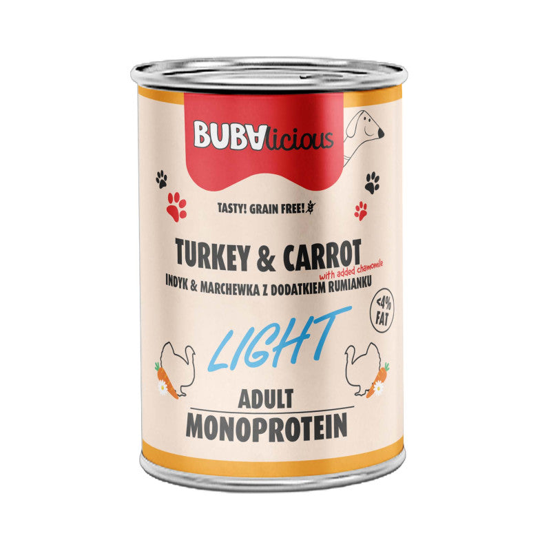 BUBA BUBALICIOUS LIGHT MOKRA KARMA DLA PSA INDYK 400G