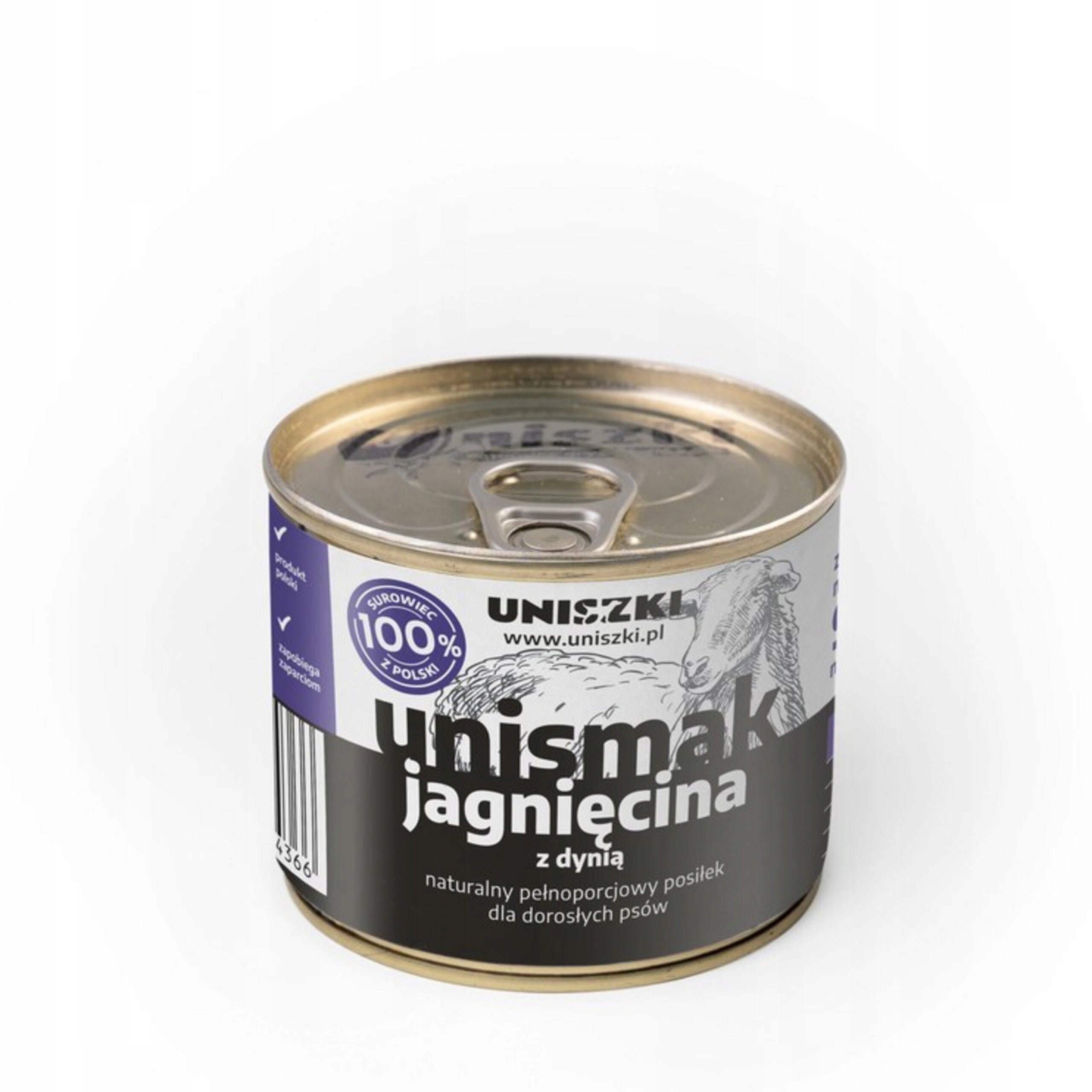 UNISZKI UNISMAK MOKRA KARMA DLA PSA JAGNIĘCINA Z KURCZAKIEM I DYNIĄ 200G