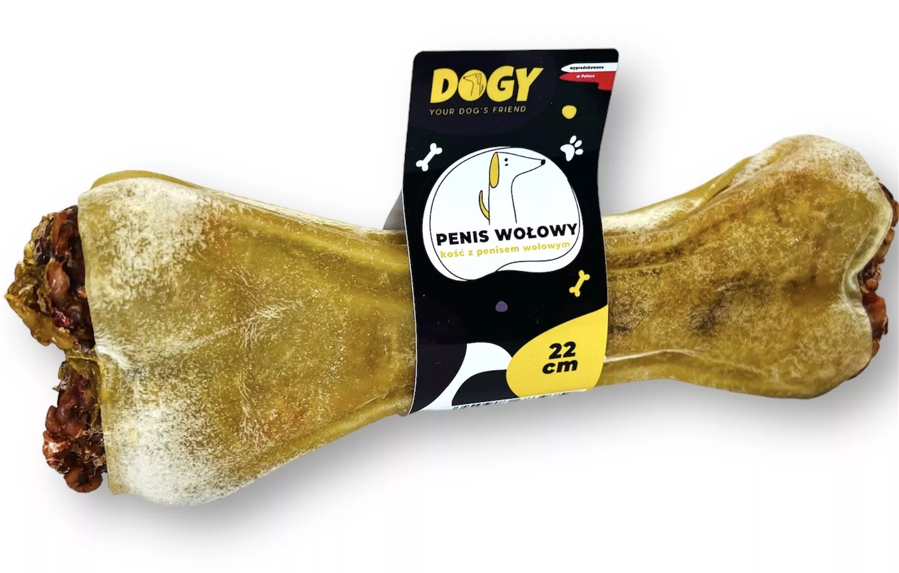 DOGY KOŚĆ Z PENISEM WOŁOWYM 22CM - KOŚĆ DO GRYZIENIA I ŻUCIA
