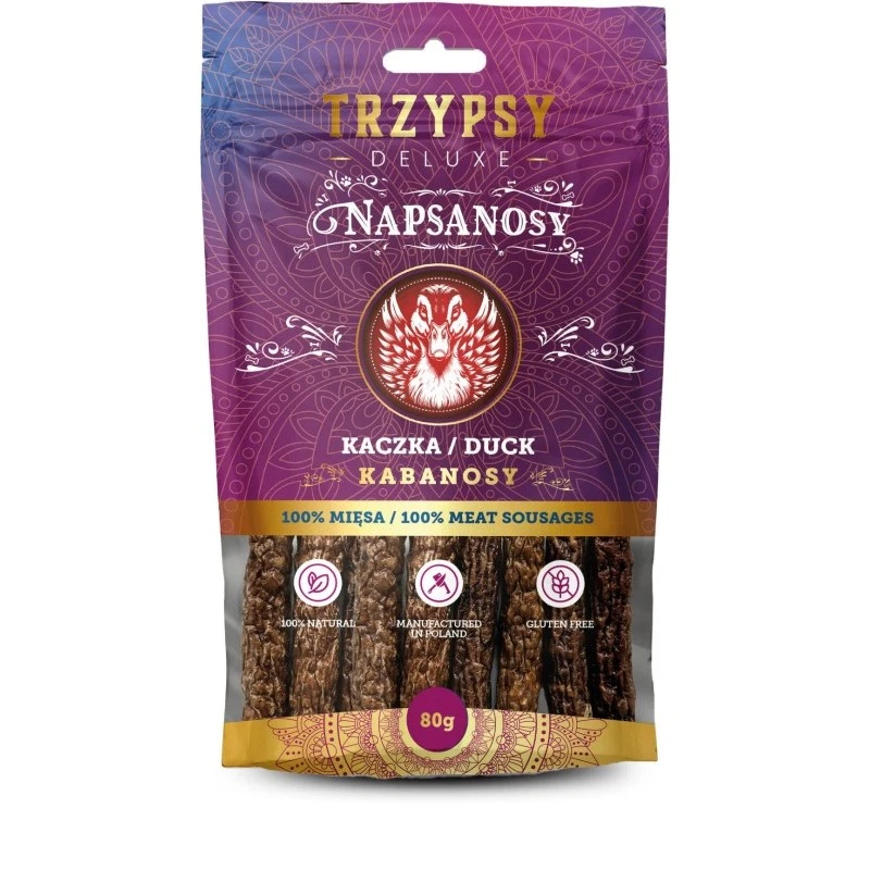 TRZYPSY NAPSANOSY PRZYSMAKI DLA PSA Z KACZKI 80G