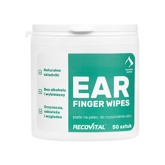 RECOVITAL EAR FINGER WIPES 50SZT - CHUSTECZKI DO PIELĘGNACJI USZU