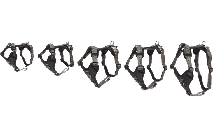 FLAMINGO DOG HARNESS MAGO DARK GREY M 38-61CM 45-70CM 25MM