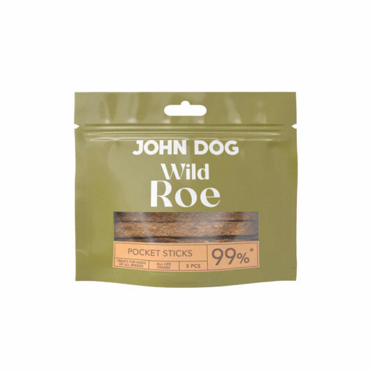 JOHN DOG PRZYSMAKI DLA PSA STICKS WILD POCKET Z SARNY 5SZT