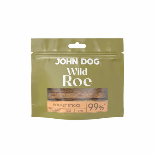 JOHN DOG PRZYSMAKI DLA PSA STICKS WILD POCKET Z SARNY 5SZT