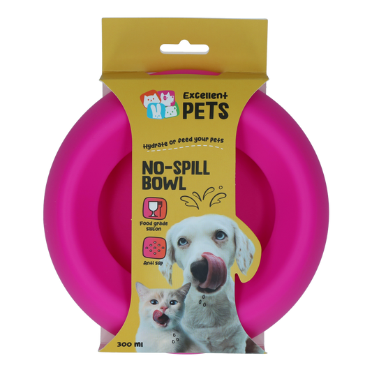 EXCELLENT PETS NO SPILL BOWL PINK S - MISKA