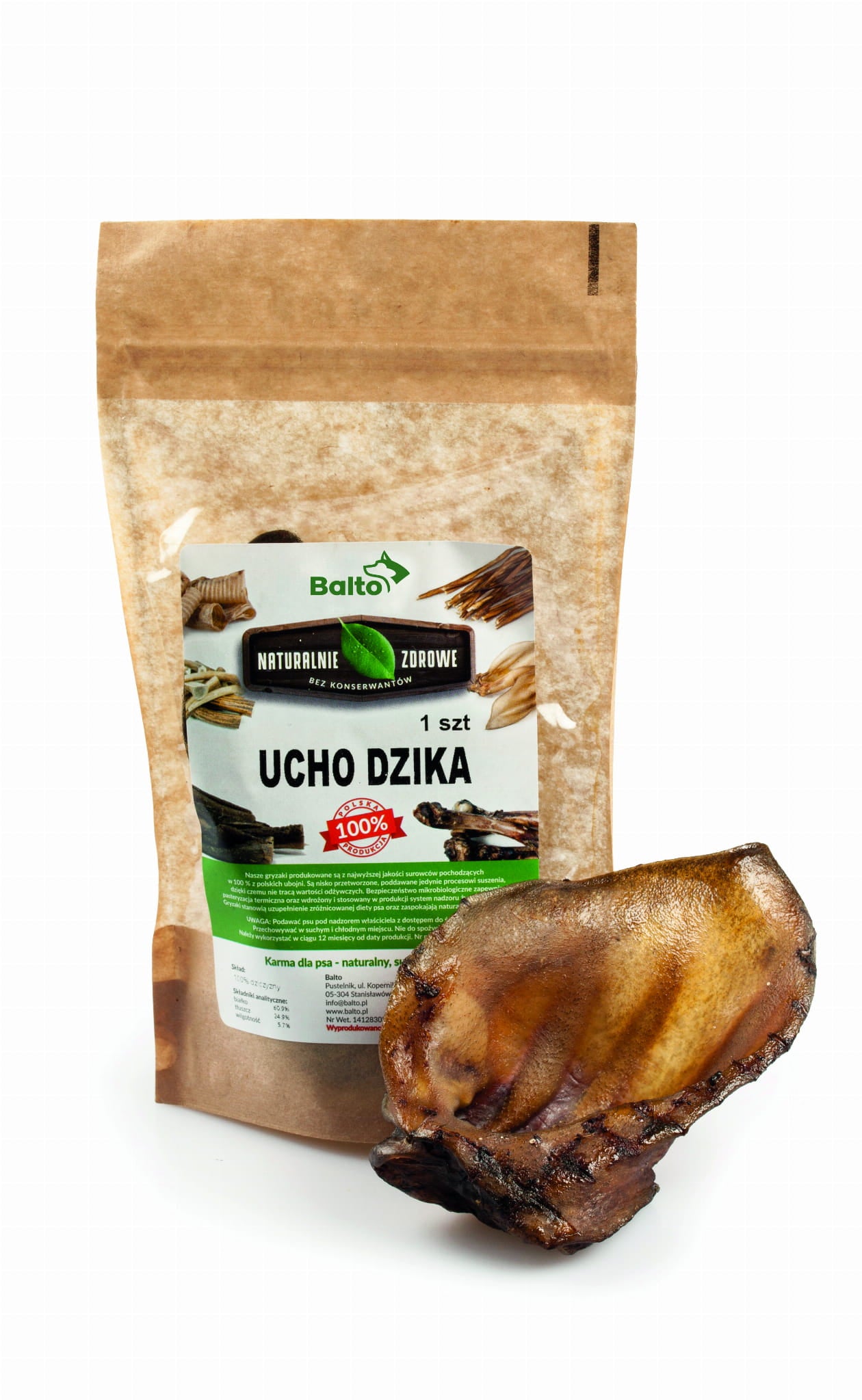 BALTO GRYZAK DLA PSA UCHO DZIKA 1SZT