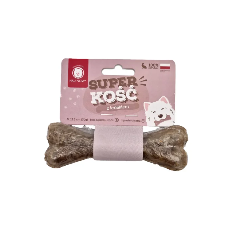HAUNOW SUPER KOŚĆ GRYZAK DLA PSA Z KRÓLIKIEM M