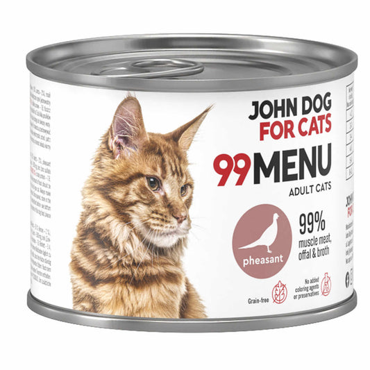 JOHN DOG 99MENU MOKRA KARMA KOT BAŻANT 200G