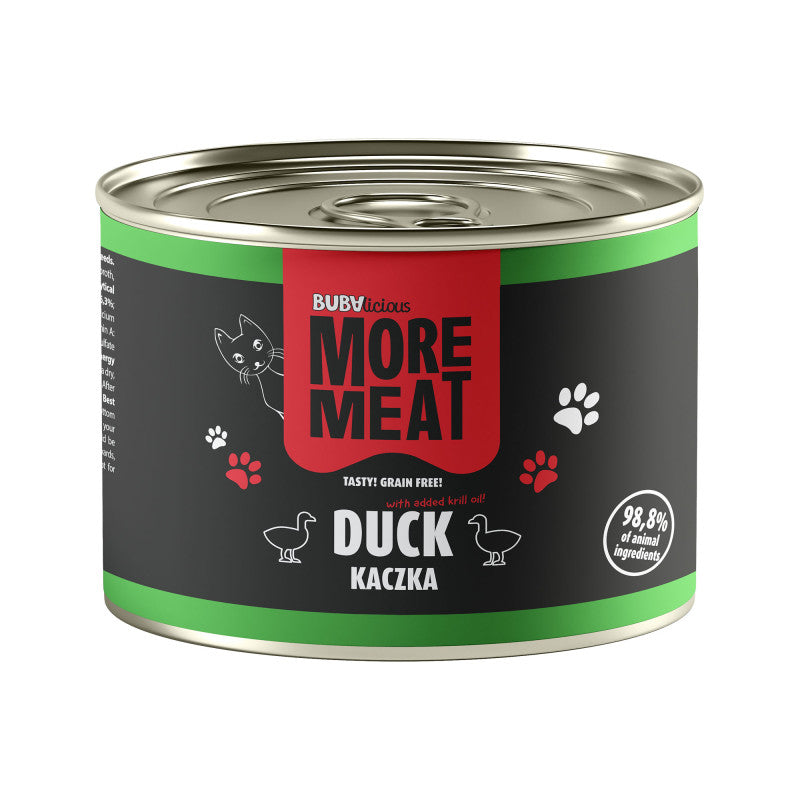 BUBALICIOUS MOKRA KARMA DLA KOTA 185G KACZKA