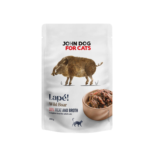JOHN DOG FOR CATS LAPE MOKRA KARMA KOT DZIK 100G