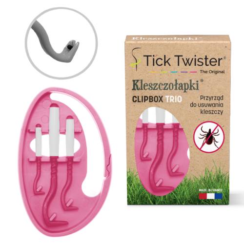 TICK TWISTER KLESZCZOŁAPKI CLIPBOX, RÓŻOWE