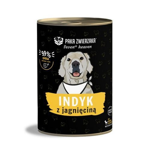 PAKA ZWIERZAKA SEVENTH HEAVEN MOKRA KARMA DLA PSA INDYK Z JAGNIĘCINĄ 400G