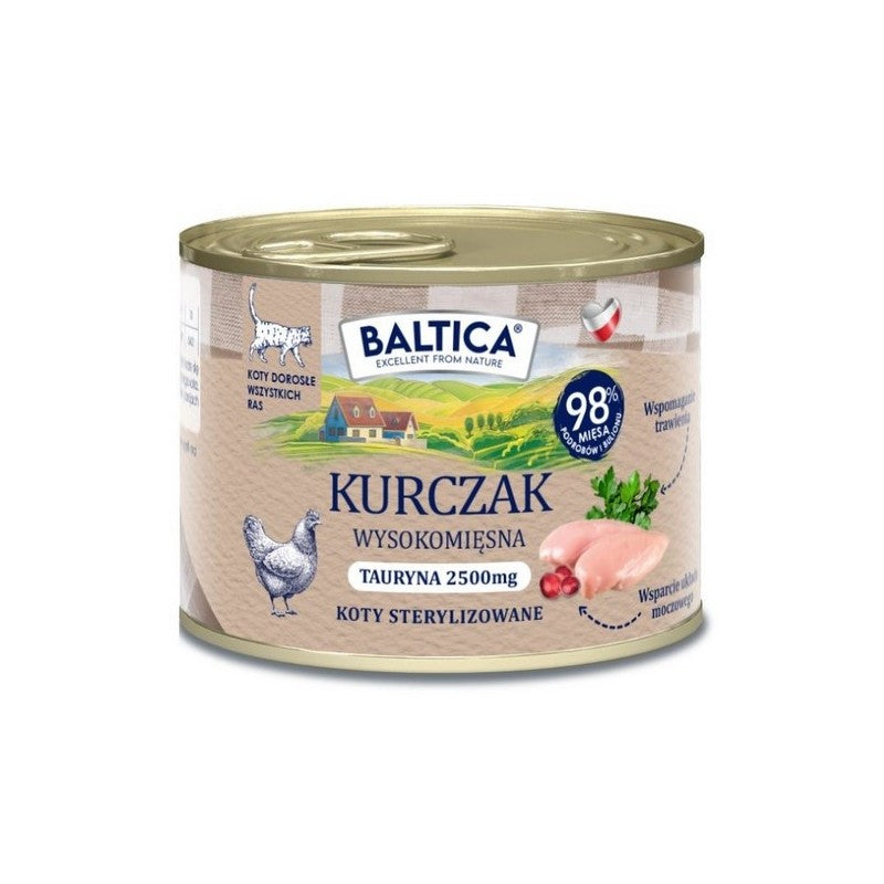 BALTICA MOKRA KARMA DLA KOTA KURCZAK 185G