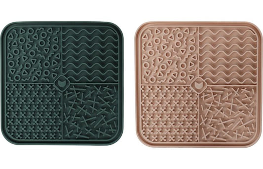 FLAMINGO LICK PAD MUNIR ASSORTMENT GREEN/BEIGE 20X20CM