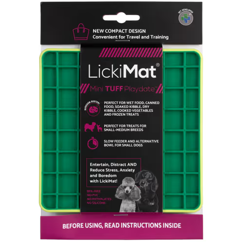 LICKIMAT MINI TUFF PLAYDATE ZIELONA - MATA DO LIZANIA
