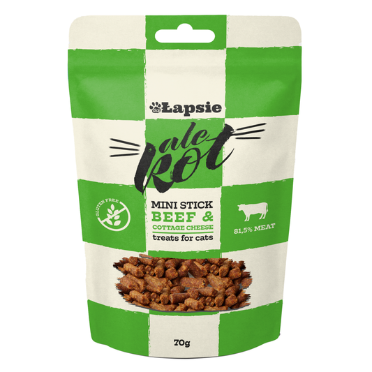 HAPPY SNACKY ALE KOT PATYCZKI Z WOŁOWINY I TWAROŻKU 70G