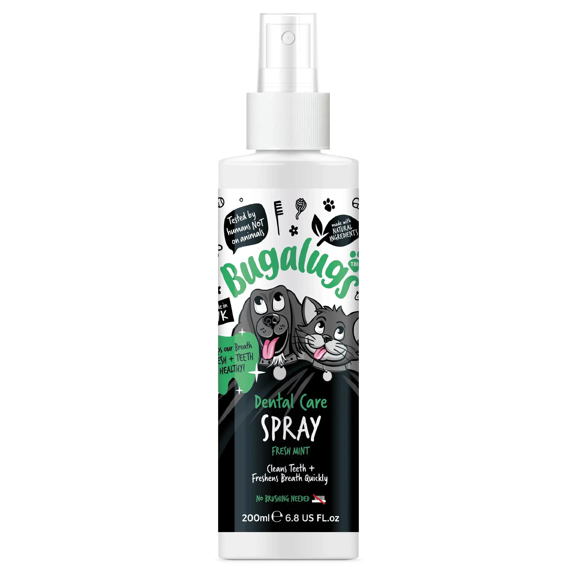 BUGALUGS DENTAL SPRAY 200ML - SPRAY DO ZĘBÓW DLA PSA I KOTA