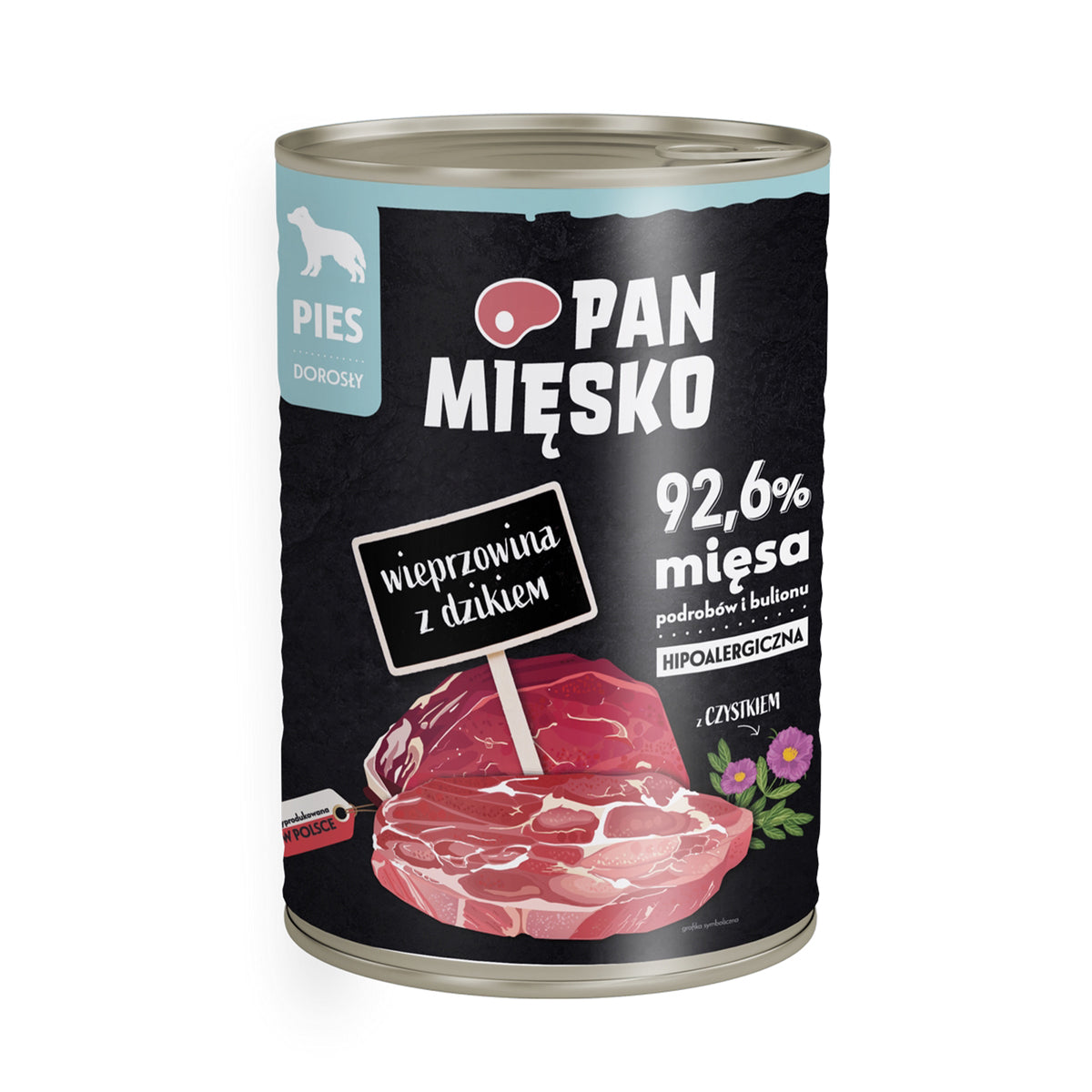 PAN MIĘSKO MOKRA KARMA DLA PSA WIEPRZOWINA Z DZIKIEM 400G