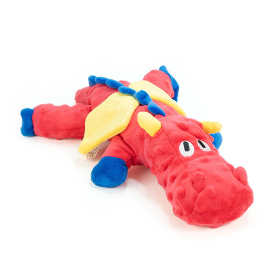 BUBA SMOK PLUSZOWY CZERWONY 34CM - ZABAWKA DLA PSIAKA