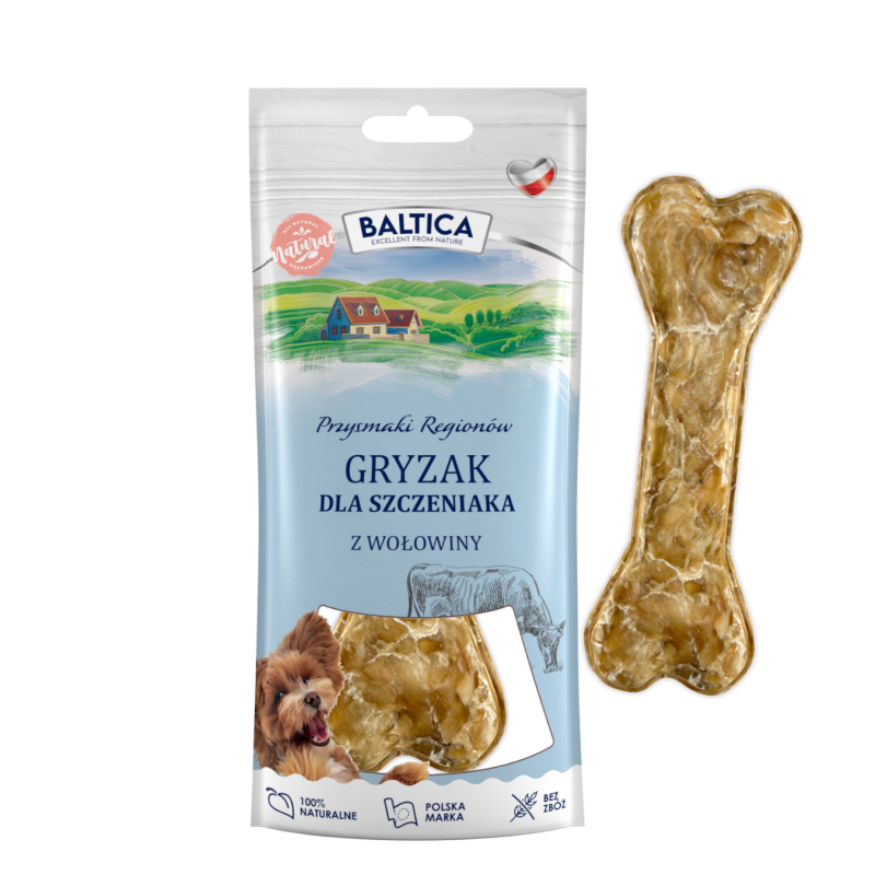 BALTICA SMAKI REGIONÓW GRYZAK DLA PSA KOŚĆ DLA SZCZENIĄT WOŁOWA 1SZT.