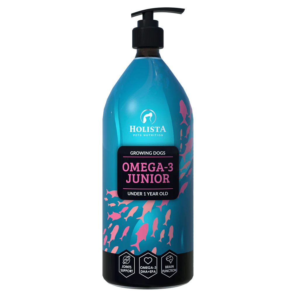 HOLISTA OMEGA3 JUNIOR OIL 1000ML - OLEJ Z DZIKICH RYB DLA SZCZENIĄT