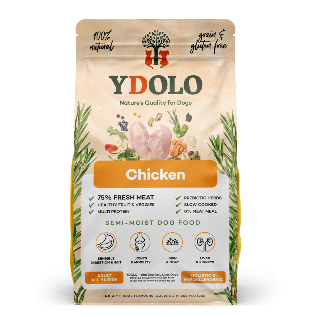 YDOLO PÓŁMOKRA KARMA PIES CHICKEN 10KG