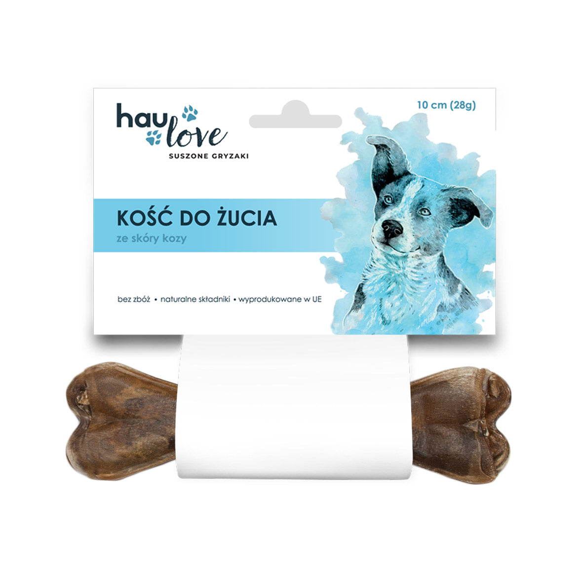 HAULOVE KOŚĆ DO ŻUCIA ZE SKÓRY KOZY 10CM