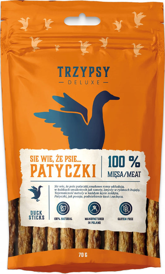 HAPPY SNACKY SIĘ WIE, ŻE PSIE PATYCZKI Z KACZKI 70G