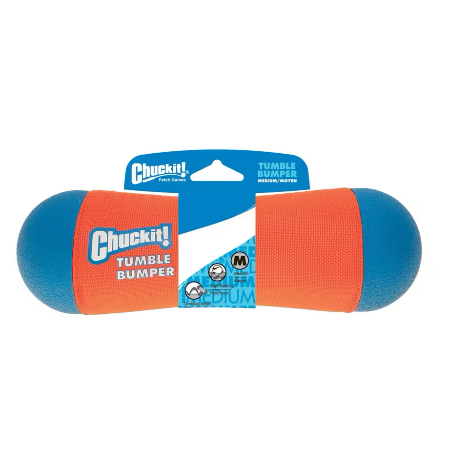 CHUCKIT TUMBLE BUMPER M 6 × 21 CM – MIĘKKA ZABAWKA DO APORTOWANIA W DOMU